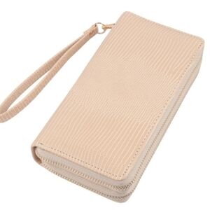 Cream Double Zippered Wallet / Wristlet BRAND NEW